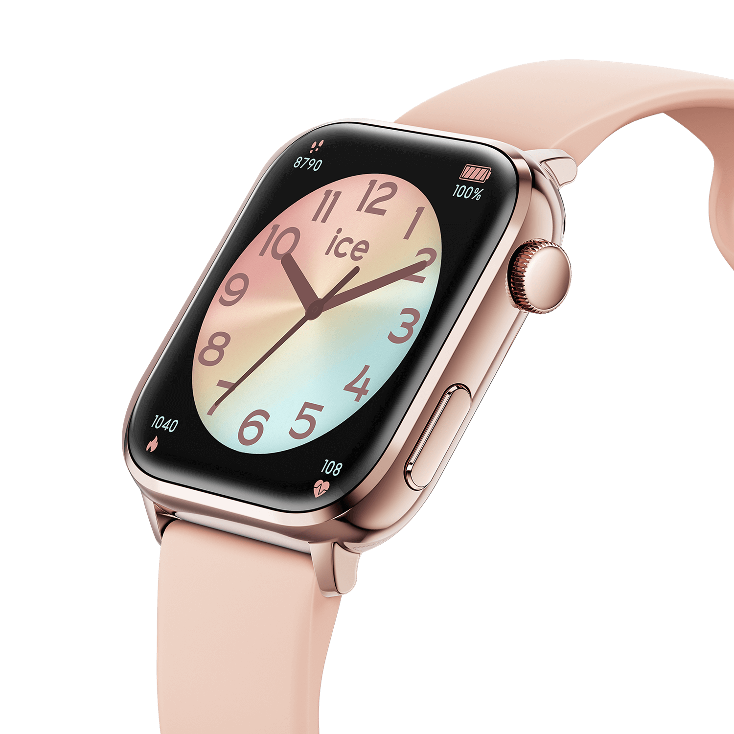 Montre Connectée Ice Smart Two Rose Gold & White M - Ice Watch - Hopono