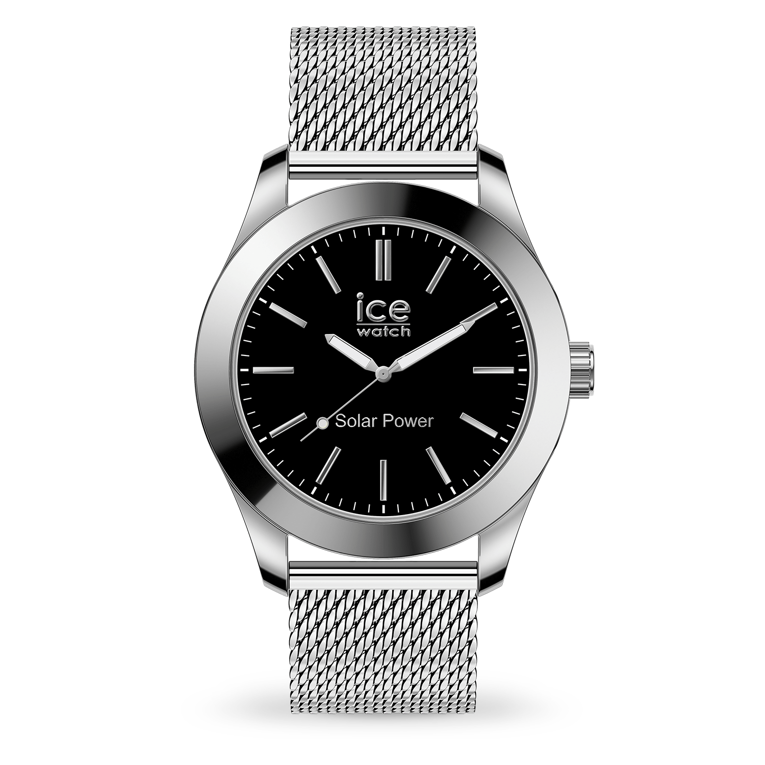 ICE steel solar Silver Black Ice Watch